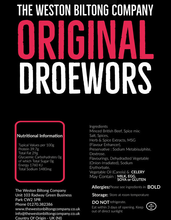 Original Droewors (Beersticks)