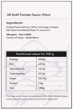 All Gold Tomato Sauce | 350ml, 700ml & Hot and Spicy