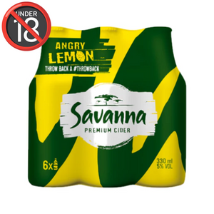 Savanna Angry Lemon (330ml) X 6