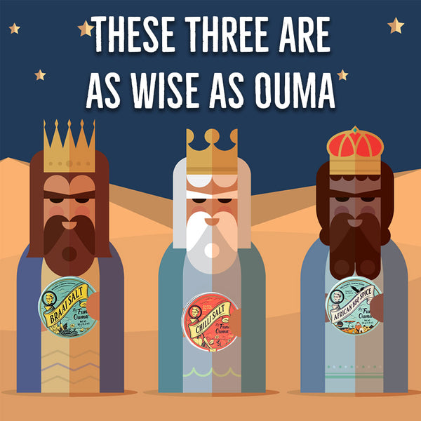 Funky Ouma Travel Tin set of 3 Seasoning Salts