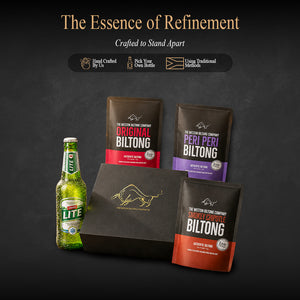 Beer and Biltong Box Christmas Box Gift Set (Pick your own Beer and Biltong)