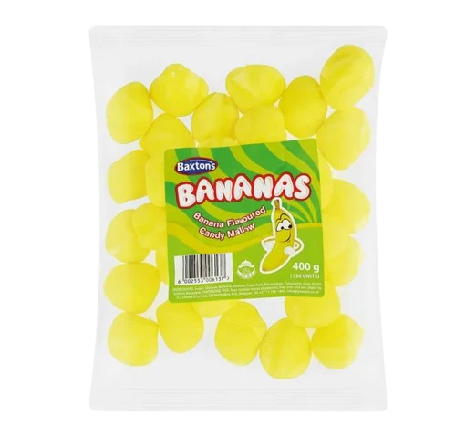 Baxtons Original Candy Mallow Bananas 400g