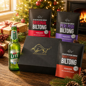 Beer and Biltong Box Christmas Box Gift Set (Pick your own Beer and Biltong)