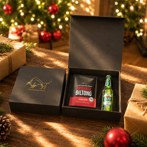 Beer and Biltong Box Christmas Box Gift Set (Pick your own Beer and Biltong)