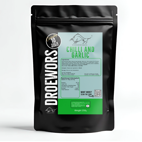 Chilli and Garlic Droewors (Beersticks)