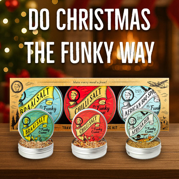 Funky Ouma Travel Tin set of 3 Seasoning Salts