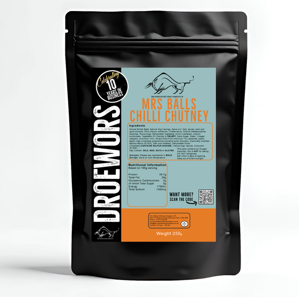Mrs Balls Chilli Chutney Droewors (Beersticks)