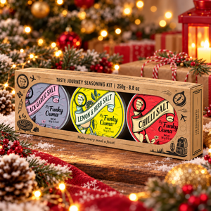 Funky Ouma Seasoning Salts Christmas Gift Set – 3 Travel Tins (Classic Flavours)