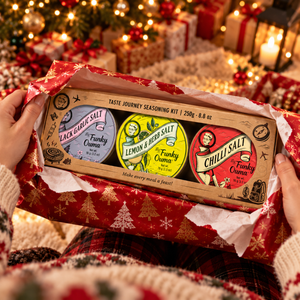 Funky Ouma Seasoning Salts Christmas Gift Set – 3 Travel Tins (Classic Flavours)