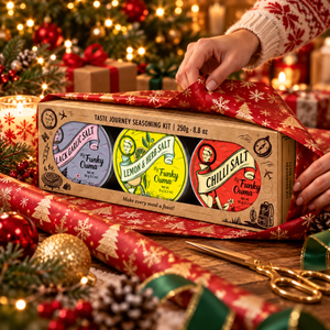Funky Ouma Seasoning Salts Christmas Gift Set – 3 Travel Tins (Classic Flavours)