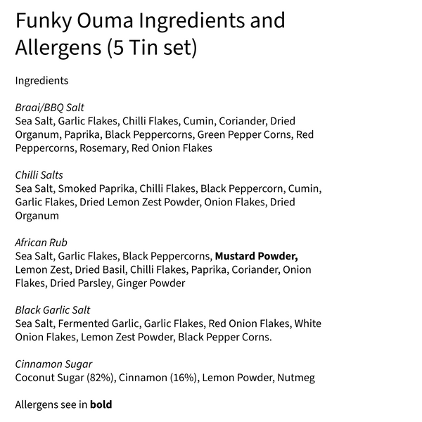 Funky Ouma 5 Tin Taster Gift Set