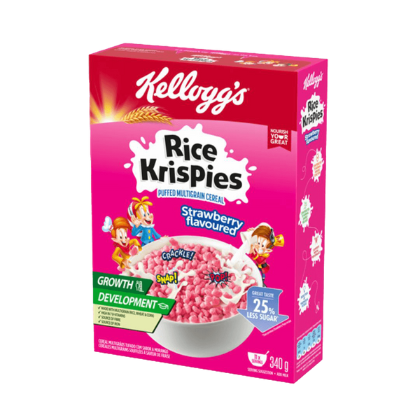 Kelloggs Rice Krispies Strawberry Flavoured (340g)