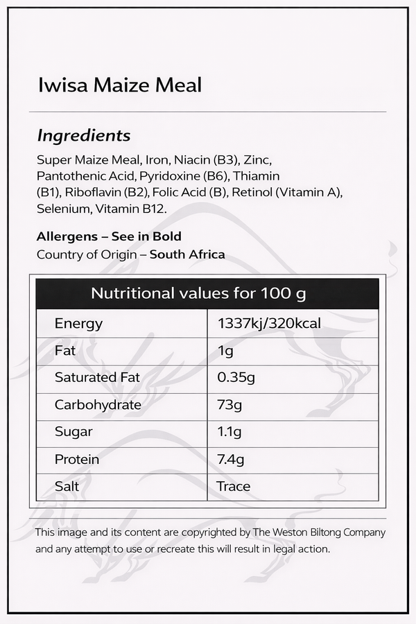 Iwisa Maize Meal (1Kg, 5Kg and 10kg)