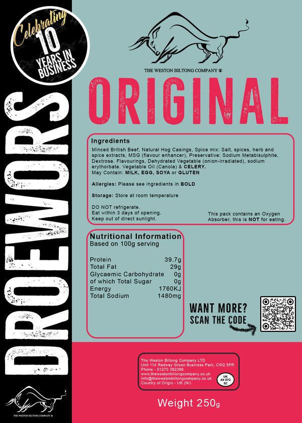 Original Droewors (Beersticks)