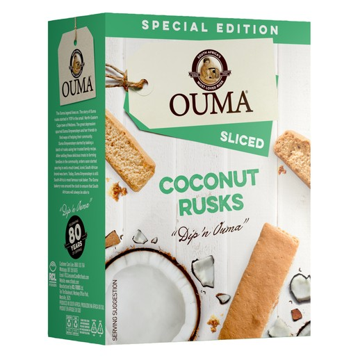 Ouma "Coconut Rusks" Sliced (450g)