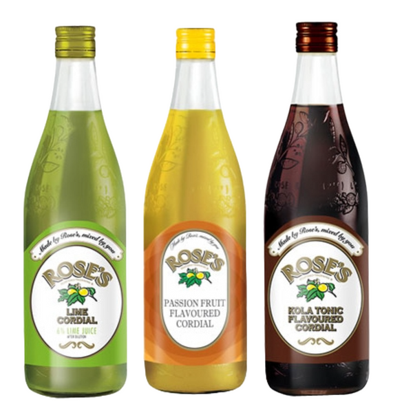 Rose's Cordial Various flavours (750ml Bottles)