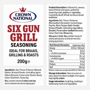Six Gun Grill Seasoning 200g (Crown National)