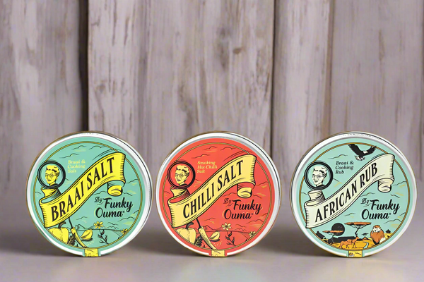 Funky Ouma Travel Tin set of 3 Seasoning Salts