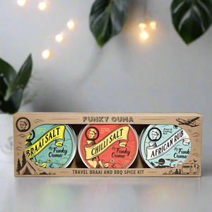 Funky Ouma Travel Tin set of 3 Seasoning Salts