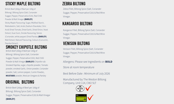 Best of Both Beef/Game Biltong Selection Box