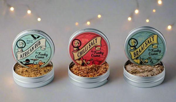 Funky Ouma Travel Tin set of 3 Seasoning Salts