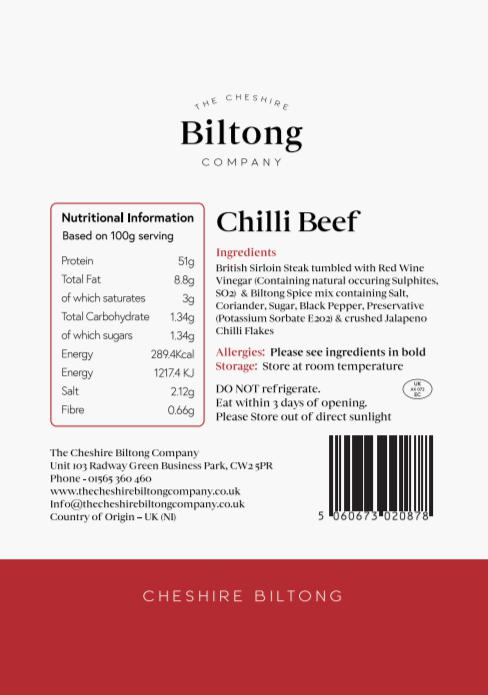 Chilli Sirloin Beef Biltong (35g)