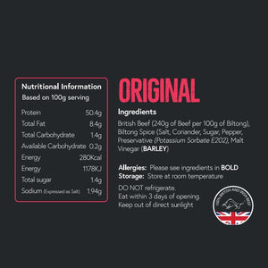 1kg Fatty Biltong Box Pick Your Flavours (4 x250g)