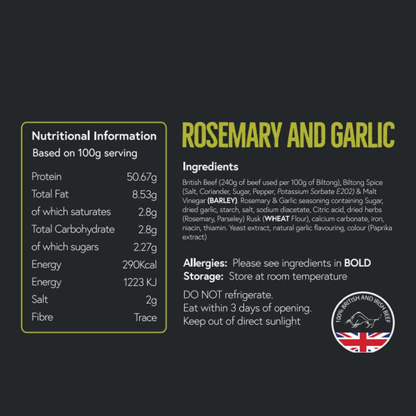 Rosemary & Garlic Beef Biltong