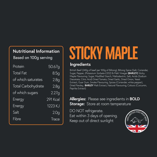Sticky Maple Beef Biltong